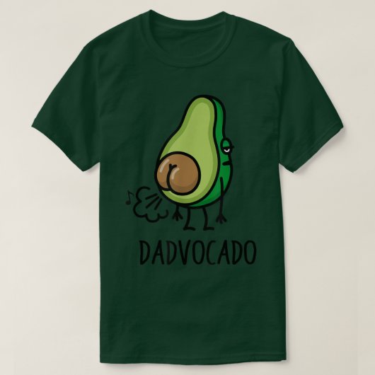 Dadvocado Funny Farting Avocado Dad Fathers Day T-shirt (Design voorkant)