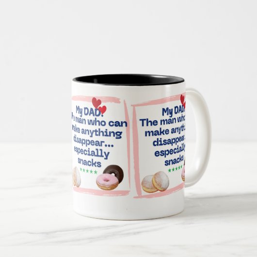 Dady-Mok Tweekleurige Koffiemok (Voorkant rechts)