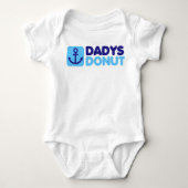 Dadys Donut baby creeper blue Romper (Voorkant)