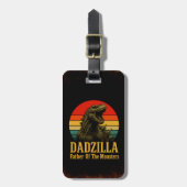 Dadzilla, de vader van de Monsters Vaderdag Bagagelabel (Voorkant verticaal)