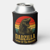 Dadzilla, de vader van de Monsters Vaderdag Blikjeskoeler (Blikje Achterkant)