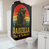 Dadzilla, de vader van de Monsters Vaderdag Douchegordijn (In situ)