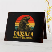 Dadzilla, de vader van de Monsters Vaderdag Kaart (Gele Bloem)