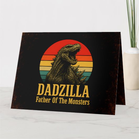 Dadzilla, de vader van de Monsters Vaderdag Kaart (Voorkant)