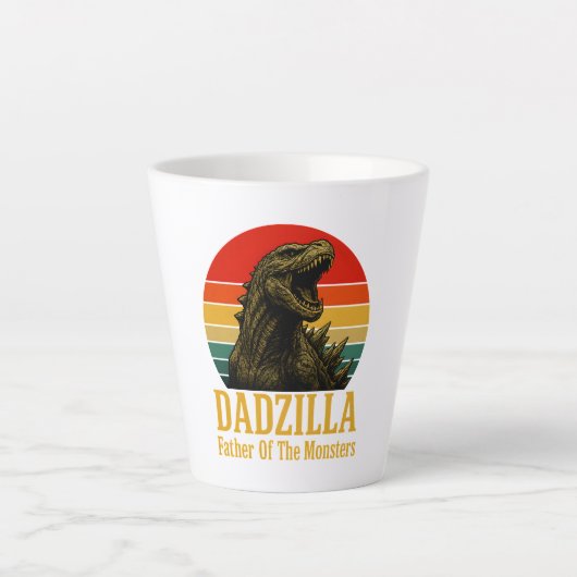 Dadzilla, de vader van de Monsters Vaderdag Latte Mok (Voorkant)