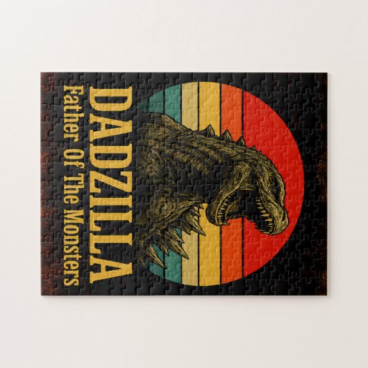Dadzilla, de vader van de Monsters Vaderdag Legpuzzel (Horizontaal)
