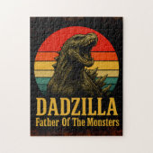 Dadzilla, de vader van de Monsters Vaderdag Legpuzzel (Verticaal)