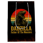 Dadzilla, de vader van de Monsters Vaderdag Medium Cadeauzakje (Achterkant)