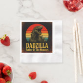 Dadzilla, de vader van de Monsters Vaderdag Servet (Insitu)