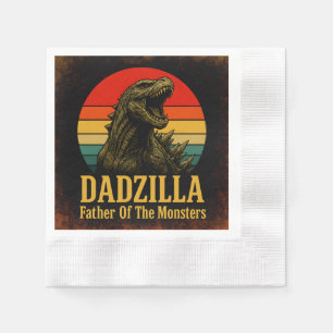 Dadzilla, de vader van de Monsters Vaderdag Servet