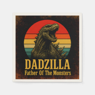 Dadzilla, de vader van de Monsters Vaderdag Servet