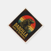 Dadzilla, de vader van de Monsters Vaderdag Servet (Hoek)