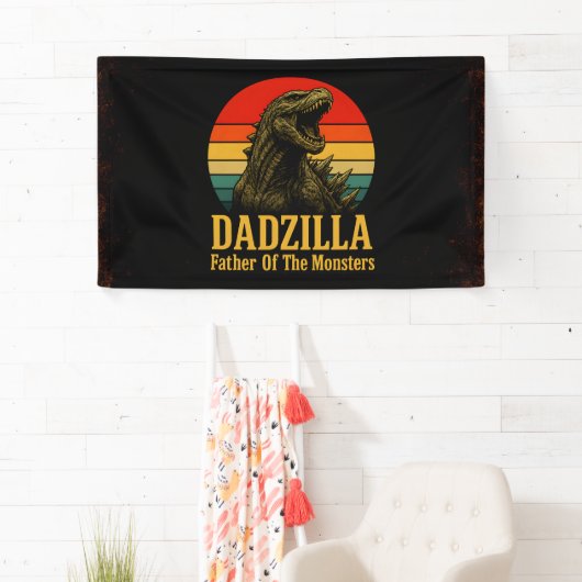 Dadzilla, de vader van de Monsters Vaderdag Spandoek (Insitu)