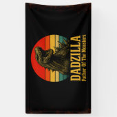 Dadzilla, de vader van de Monsters Vaderdag Spandoek (Verticaal)
