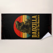 Dadzilla, de vader van de Monsters Vaderdag Strandlaken (Voorkant)