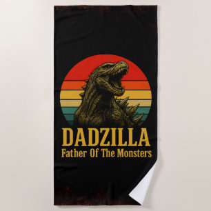 Dadzilla, de vader van de Monsters Vaderdag Strandlaken