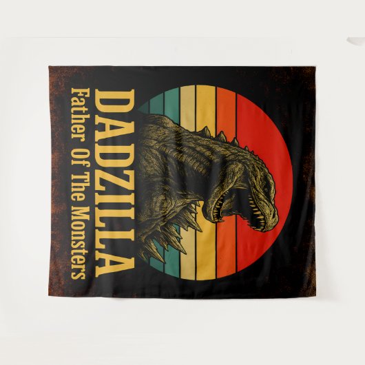 Dadzilla Vader der Monsters Vaderdag Wandkleed (Voorkant (horizontaal))