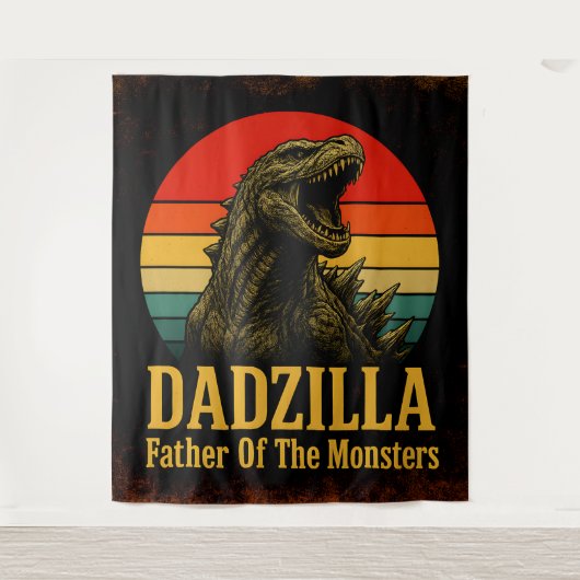 Dadzilla Vader der Monsters Vaderdag Wandkleed (Voorkant)