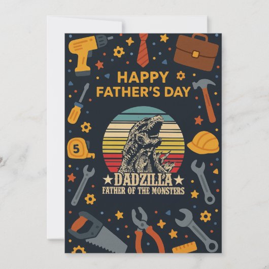  Dadzilla vader van de monsters cadeau Kaarten (Voorkant)