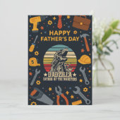  Dadzilla vader van de monsters cadeau Kaarten (Staand voorkant)
