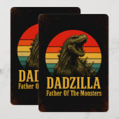Dadzilla Vader Van De Monsters Vaderdag Kaart (Voorkant / Achterkant)