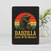 Dadzilla Vader Van De Monsters Vaderdag Kaart (Staand voorkant)
