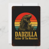 Dadzilla Vader Van De Monsters Vaderdag Kaart (Achterkant)