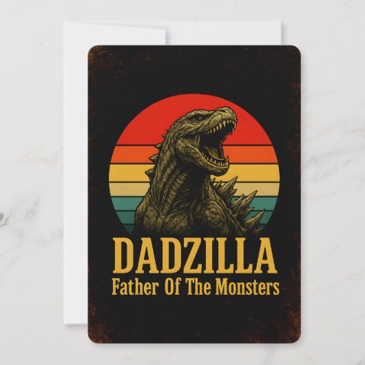 Dadzilla Vader Van De Monsters Vaderdag Kaart (Voorkant)