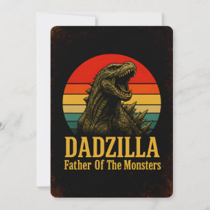 Dadzilla Vader Van De Monsters Vaderdag Kaart