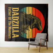 Dadzilla Vader van de Monsters Vaderdag Wandkleed (In Situ (horizontaal))