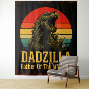 Dadzilla Vader Van De Monsters Vaderdag Wandkleed