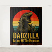 Dadzilla Vader van de Monsters Vaderdag Wandkleed (Voorkant)