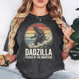 Dadzilla Vader van de Monsters Vintage Zonsonderga T-shirt