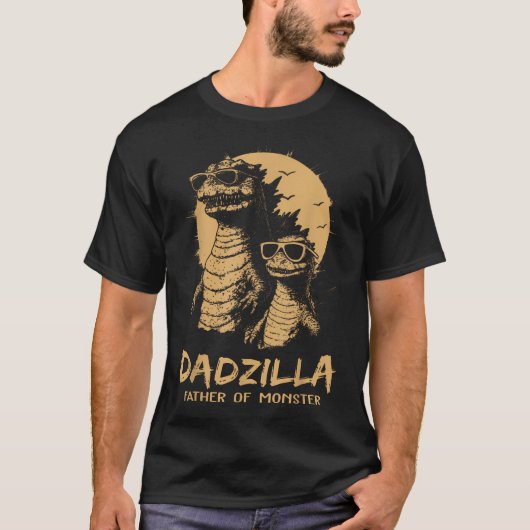 Dadzilla Vader van Monsters Vaderdag Grappig T-shirt (Voorkant)