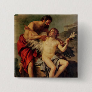 Daedalus Attaching Icarus' Wings, c.1754 Vierkante Button 5,1 Cm