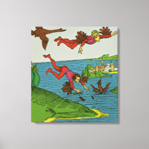 Daedalus en Icarus, 15e eeuw Canvas Afdruk