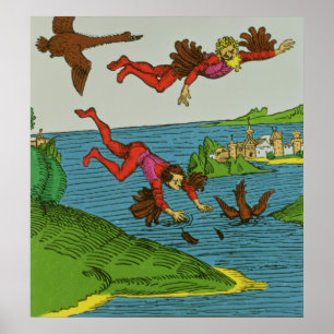Daedalus en Icarus, 15e eeuw Poster