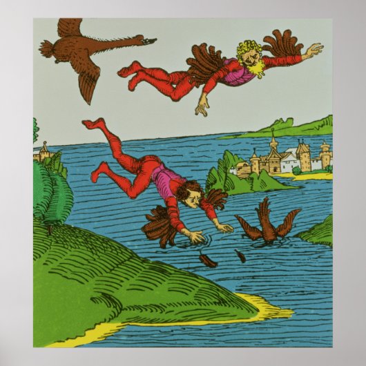 Daedalus en Icarus, 15e eeuw Poster (Voorkant)