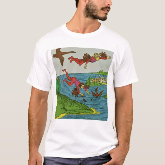 Daedalus en Icarus, 15e eeuw T-shirt (Voorkant)