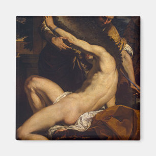 Daedalus en Icarus door Charles Le Brun Magneet
