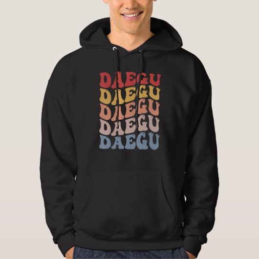 Daegu City Groovy Retro Hoodie (Voorkant)