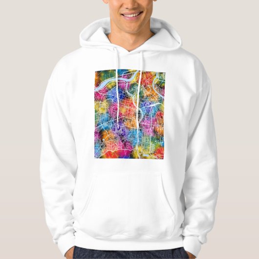 Daegu South Korea City Map Hoodie (Voorkant)