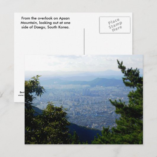 Daegu, Zuid-Korea Briefkaart (Voorkant / Achterkant)