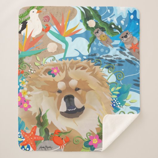 DAEJA MAKING WAVES medium sherpa blanket Sherpa Deken (Voorkant)