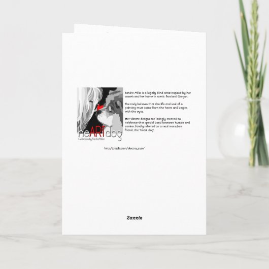 DAEJA OP HET STRAND DeARTdog show Kaart (Achterkant)