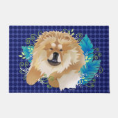 DAEJA VU CHOW - blauwe stippen binnenshuis/buitenm Deurmat (Voorkant)