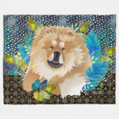 DAEJA VU Chow Fleece blanket blue/Gold) 3 maten Deken (Voorkant (Horizontaal))
