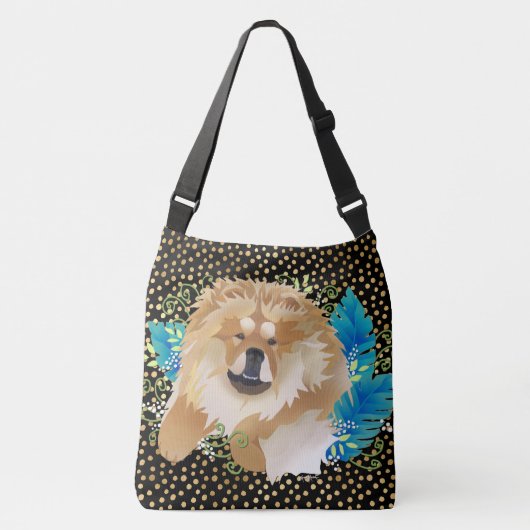 DAEJA VU Chow (zwart goud), kruispunt of canvas ta Crossbody Tas (Voorkant)