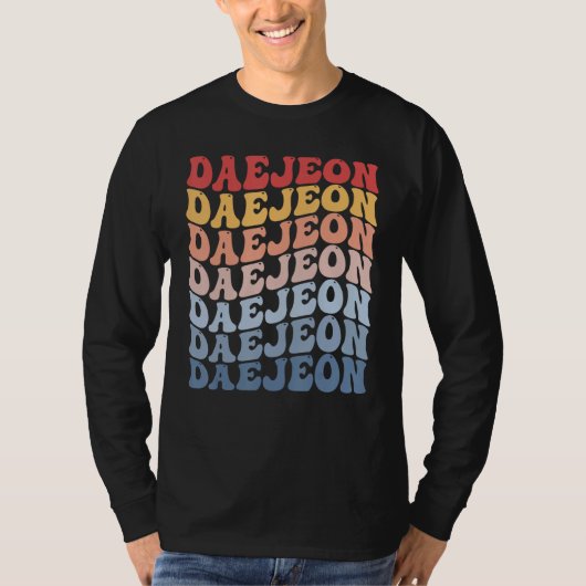 Daejeon City Groovy Retro T-shirt (Voorkant)