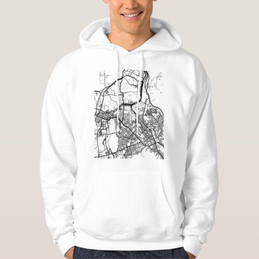 Daejeon South Korea City Map Hoodie (Voorkant)